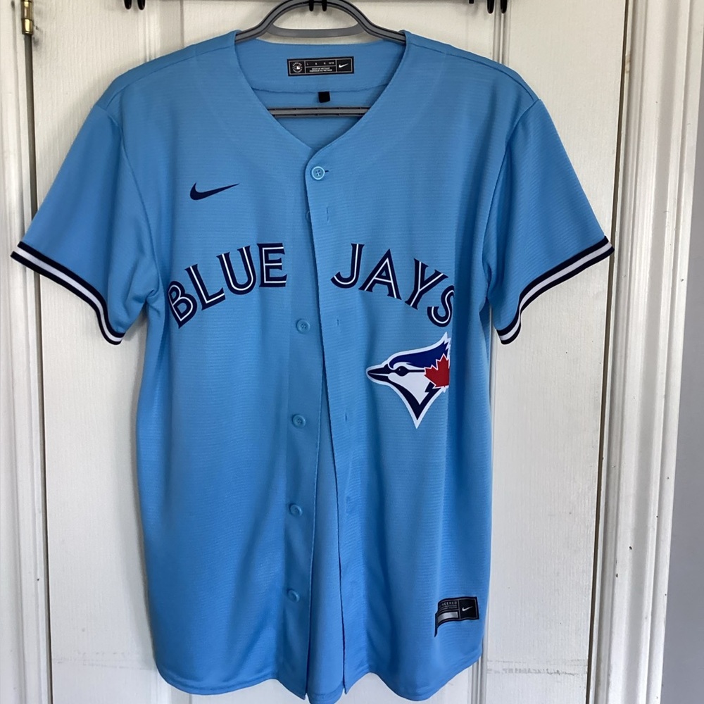 Nike Light Blue Button-Up Jersey
